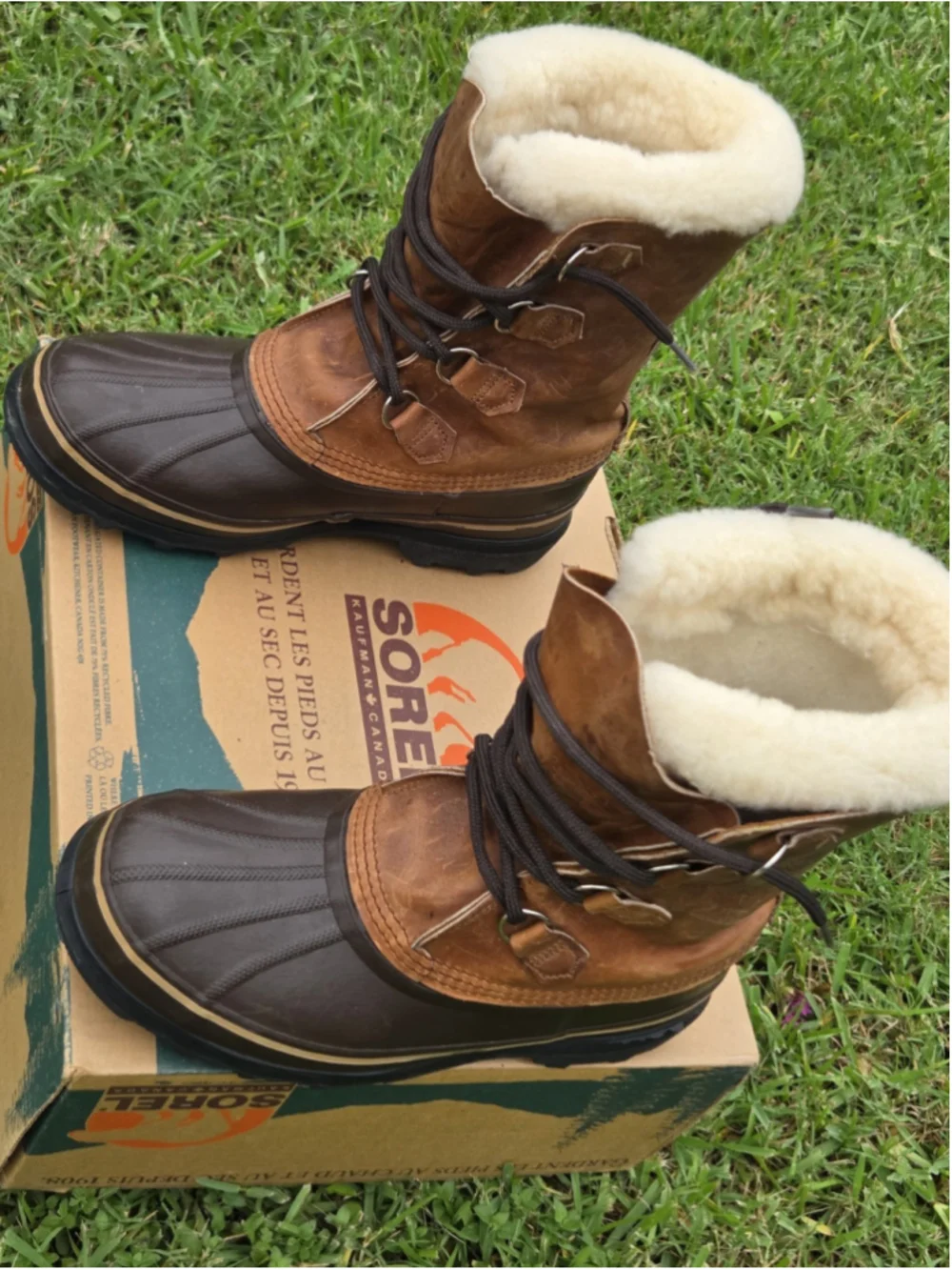 Sorel Manitou Winter Boots Men's 8 Leather Rubber Waterproof Insulated Snow Boot